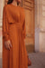 Terracotta Cotton Draped Dress