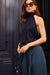 Navy Silky Halter Top