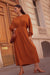Terracotta Cotton Draped Dress