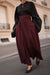 Burgundy Tailored Wrap Trousers