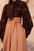 Brown Bouquet Rococo Blouse