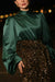 Green Satin Baroque Blouse