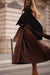Brown Full Wrap Skirt