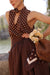 Brown Polka Dot Marquise Blouse