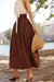 Brown Full Wrap Skirt