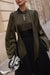Olive Satin Baroque Blouse