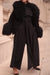 Black Tailored Wrap Trousers