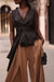 Black Satin Duchesse Blouse