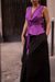 Purple Satin Duchesse Blouse