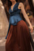 Blue Satin Duchesse Blouse
