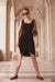 Black Sleeveless Wrap Dress