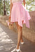 Pink French Stripe Wrap Shorts