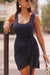 Navy Sleeveless Wrap Dress