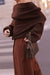Brown Draped Sweater