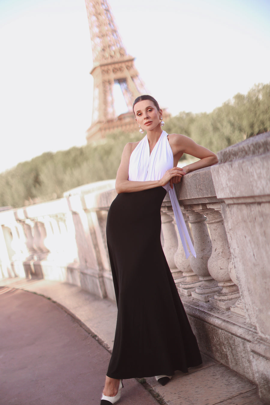 Draped Halter Dress