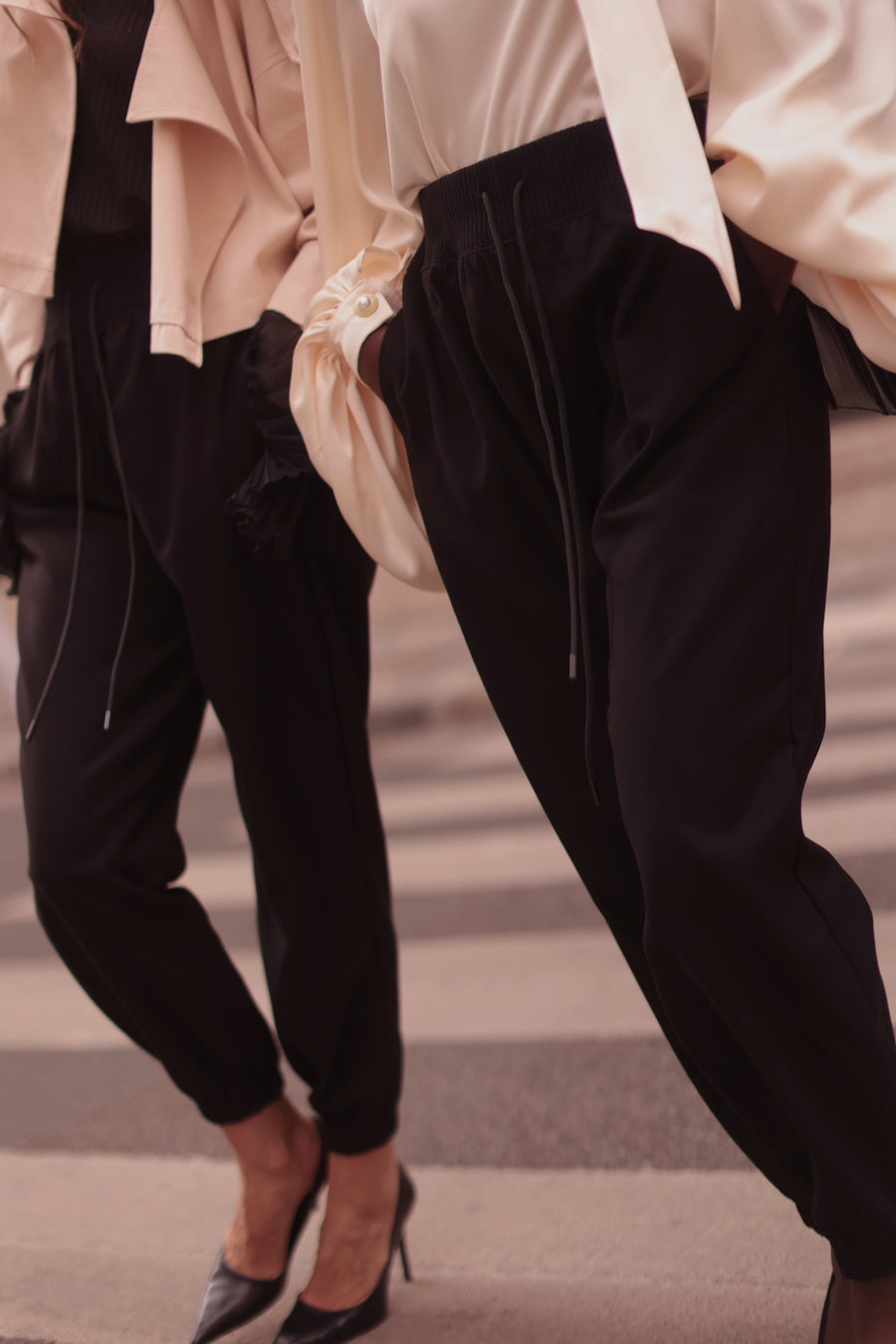 Black Soft Chic Trousers