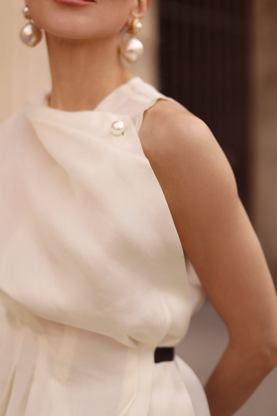 Ivory Silk Orsay Blouse