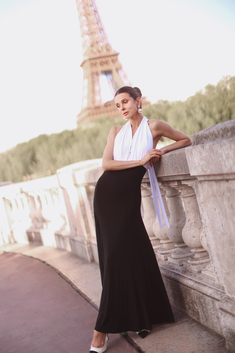 Draped Halter Dress