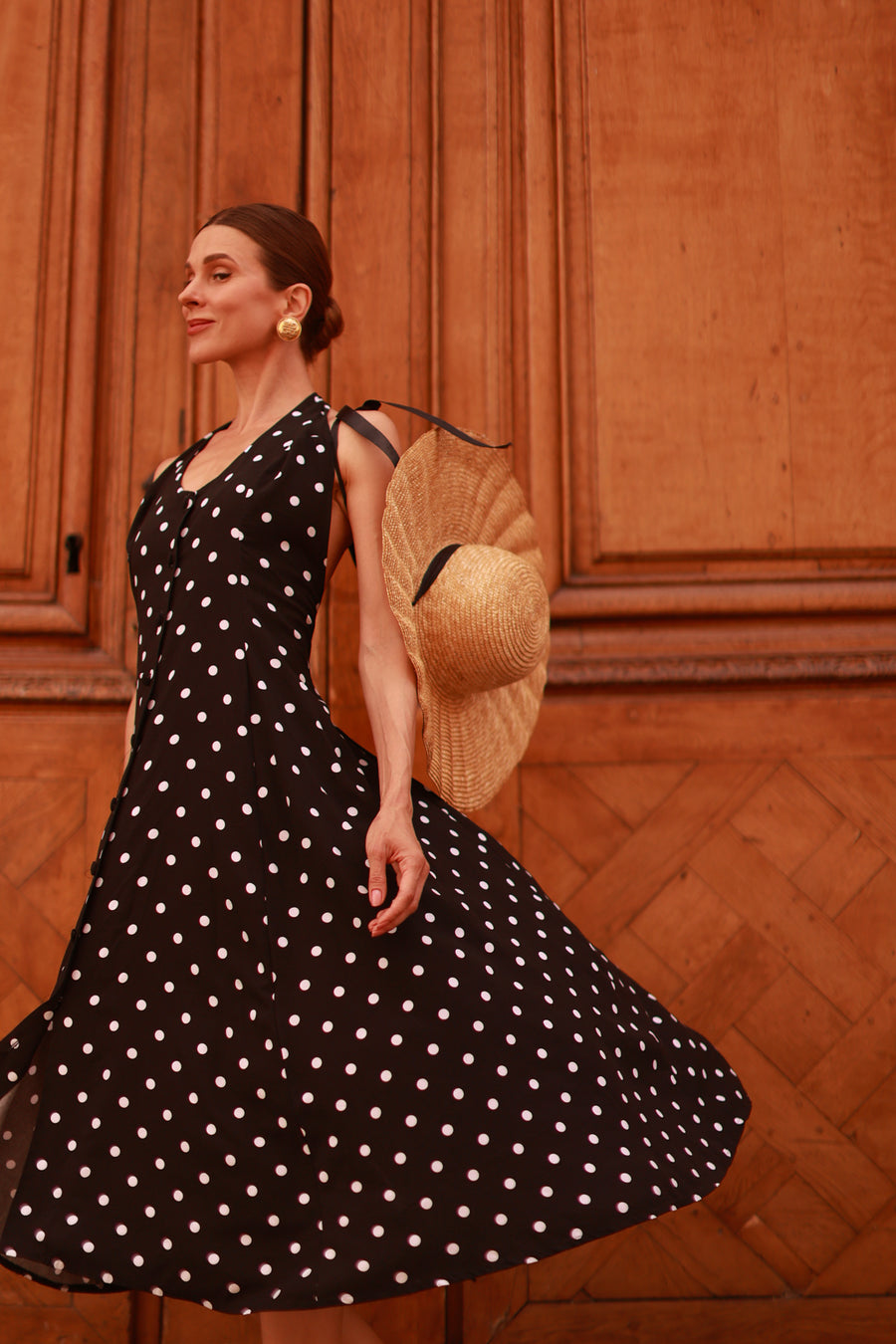 Polka Dot Halter Dress