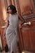 Grey Midi Wrap Dress