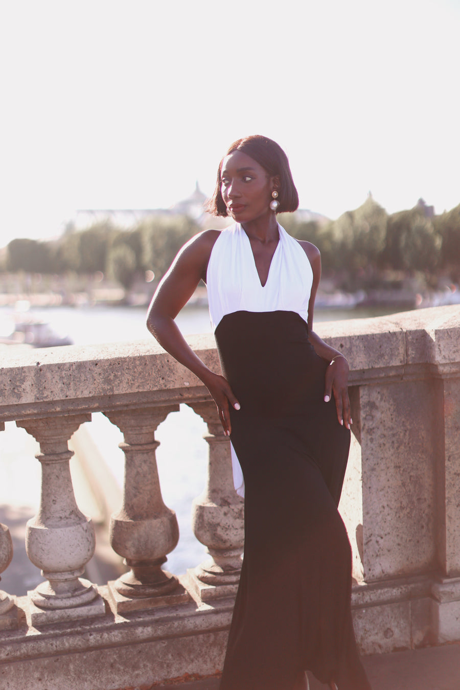 Draped Halter Dress