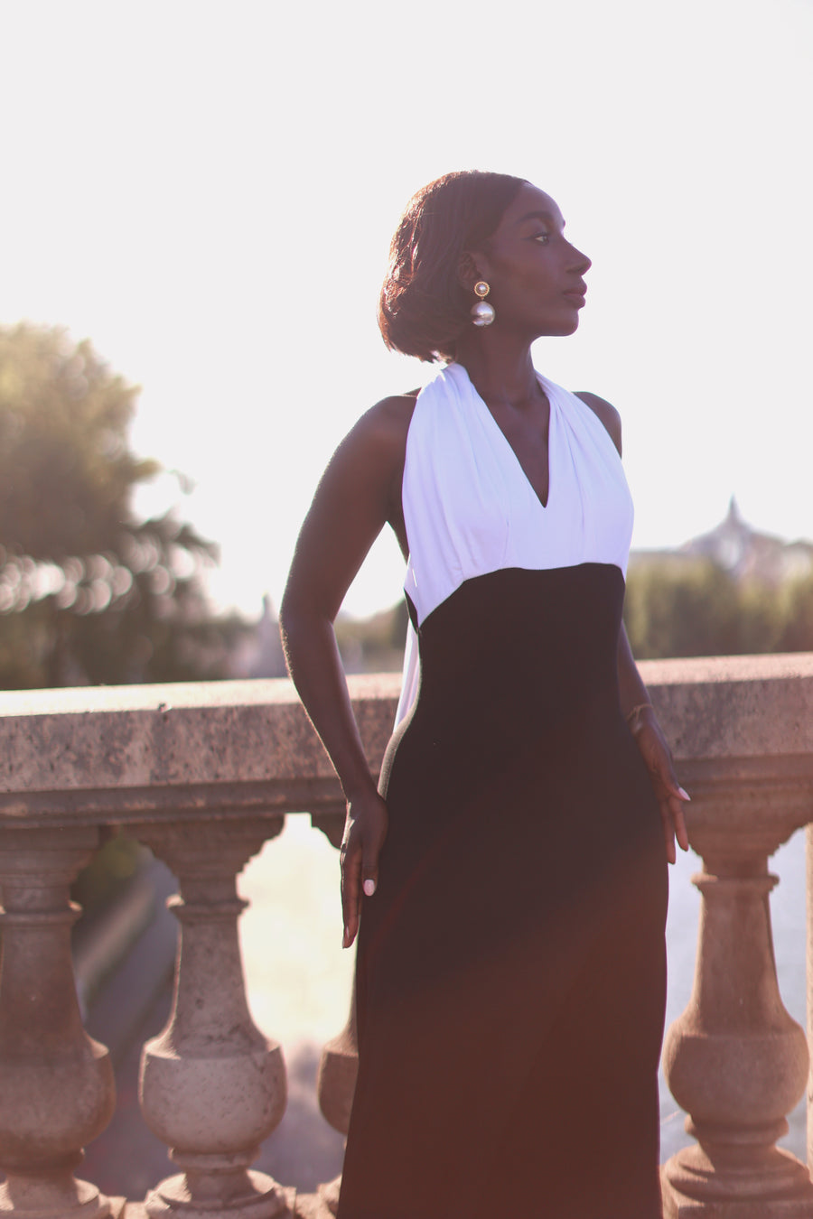 Draped Halter Dress