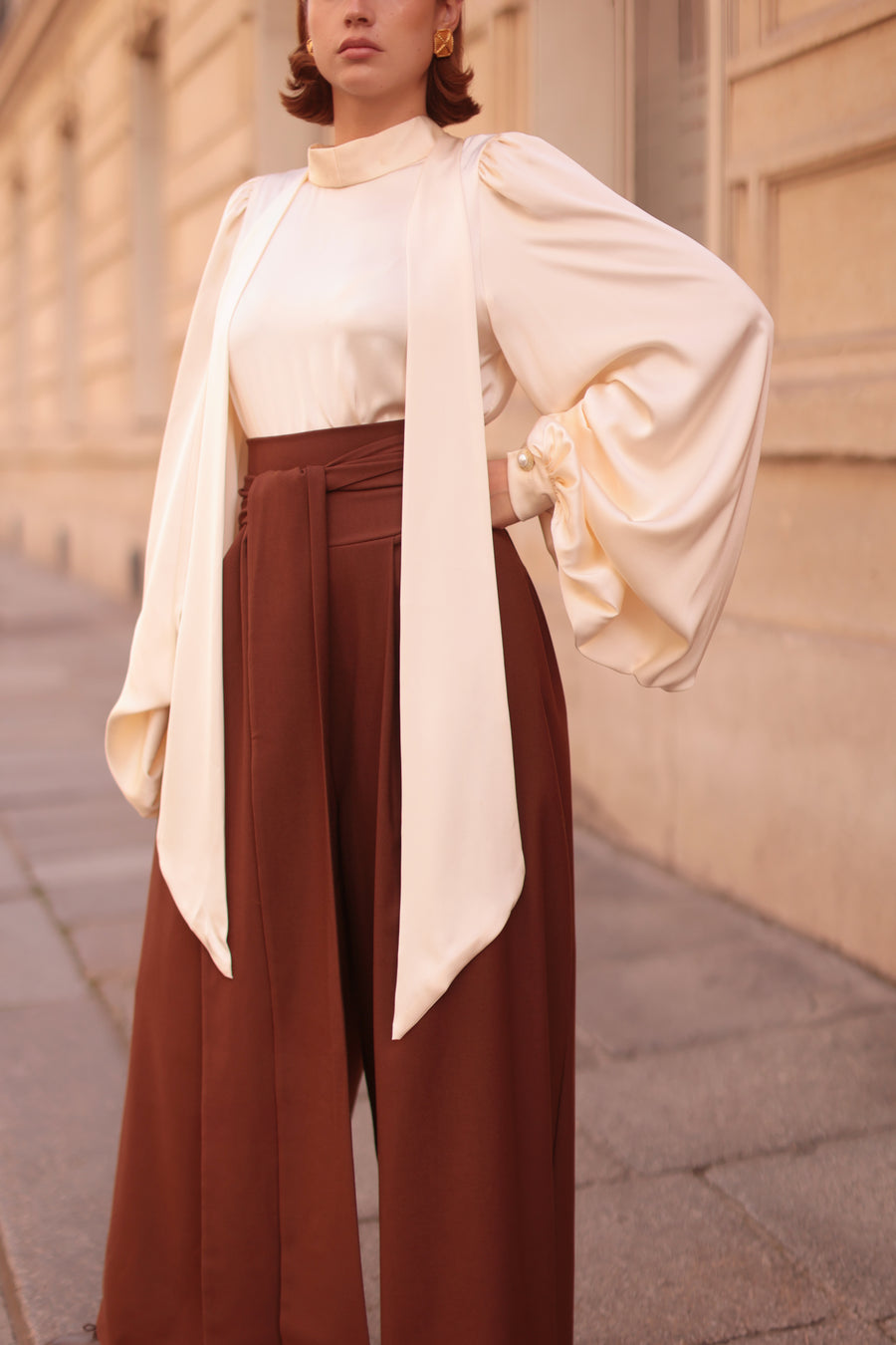 Cream Baroque Blouse