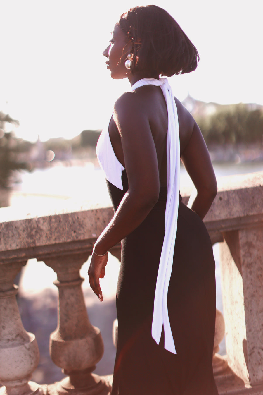 Draped Halter Dress