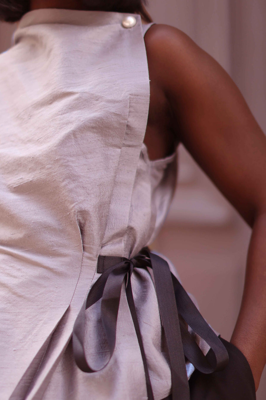 Lilac Silk Orsay Blouse