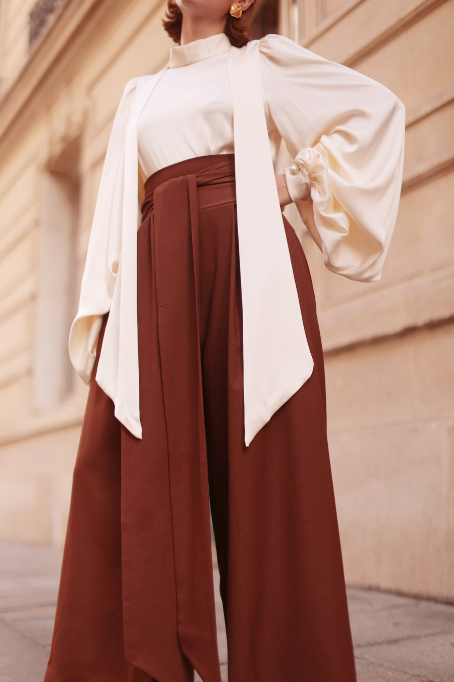 Cream Baroque Blouse