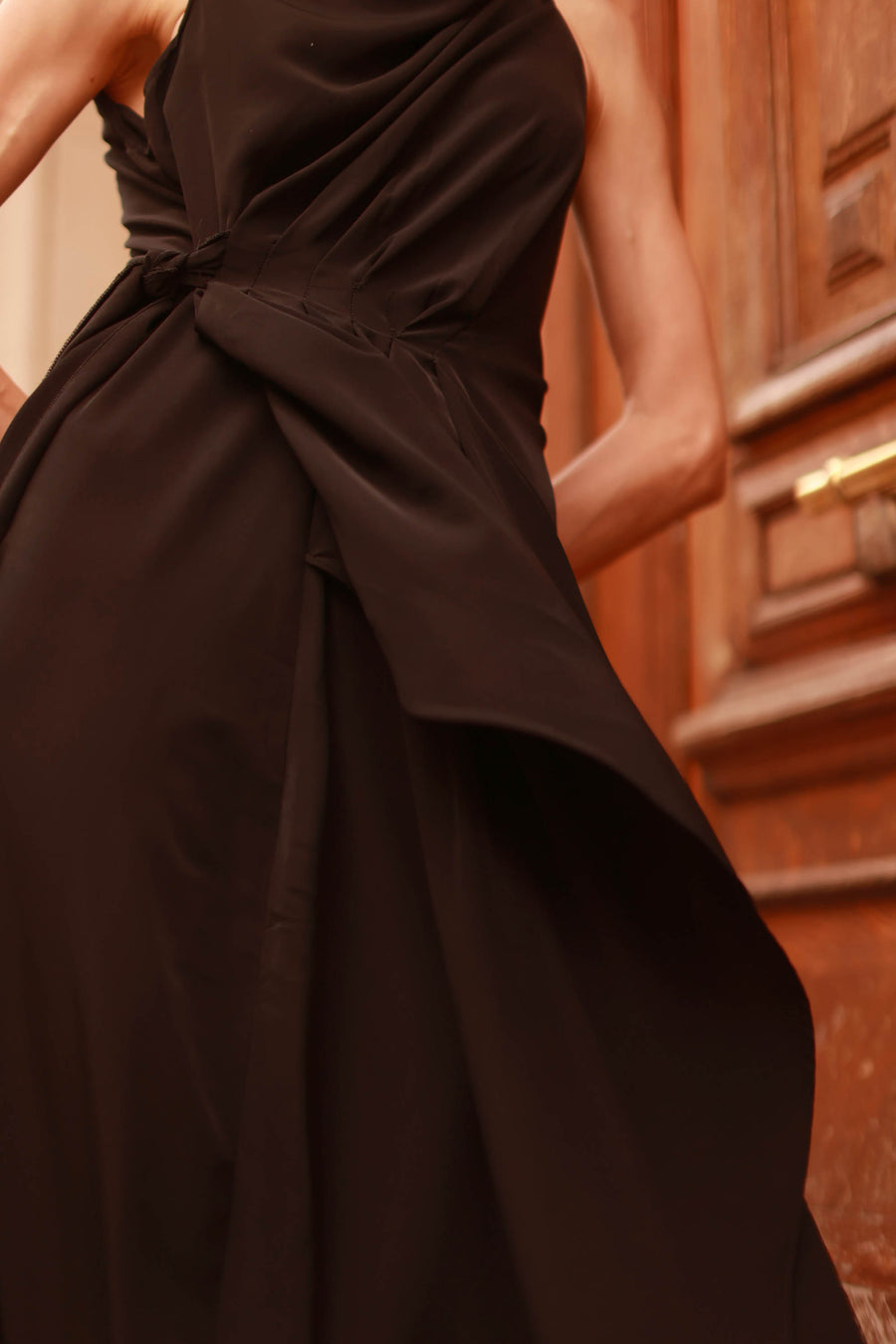 Black Draped Dress