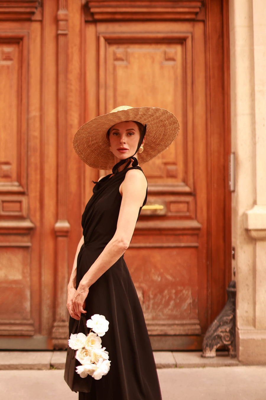 Black Draped Dress