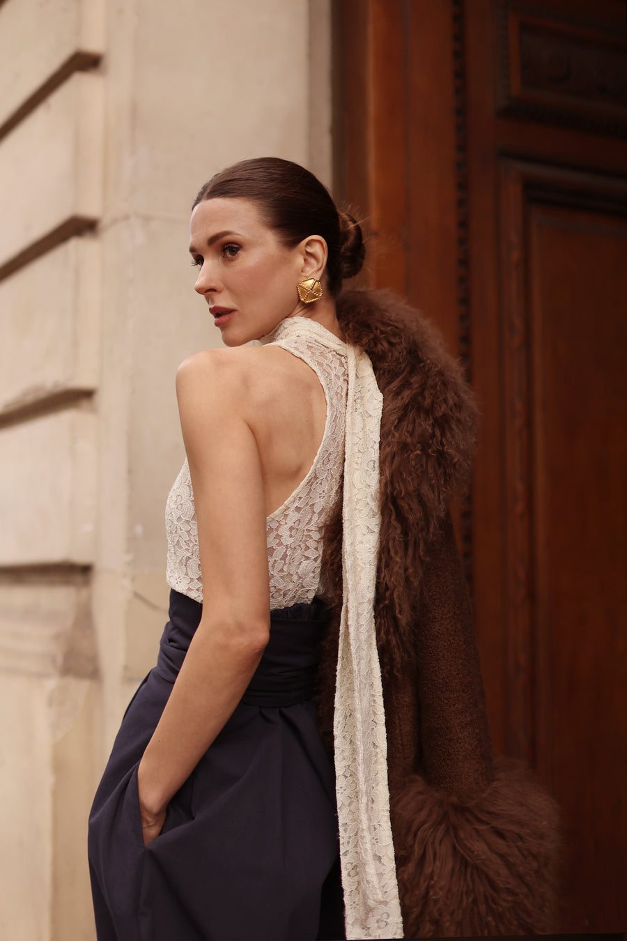 Marquise White Lace Blouse