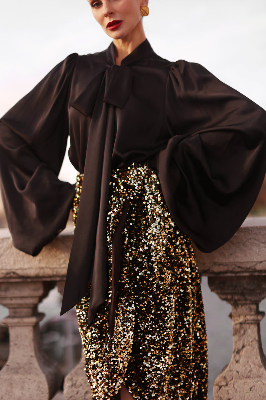 Black Baroque Blouse