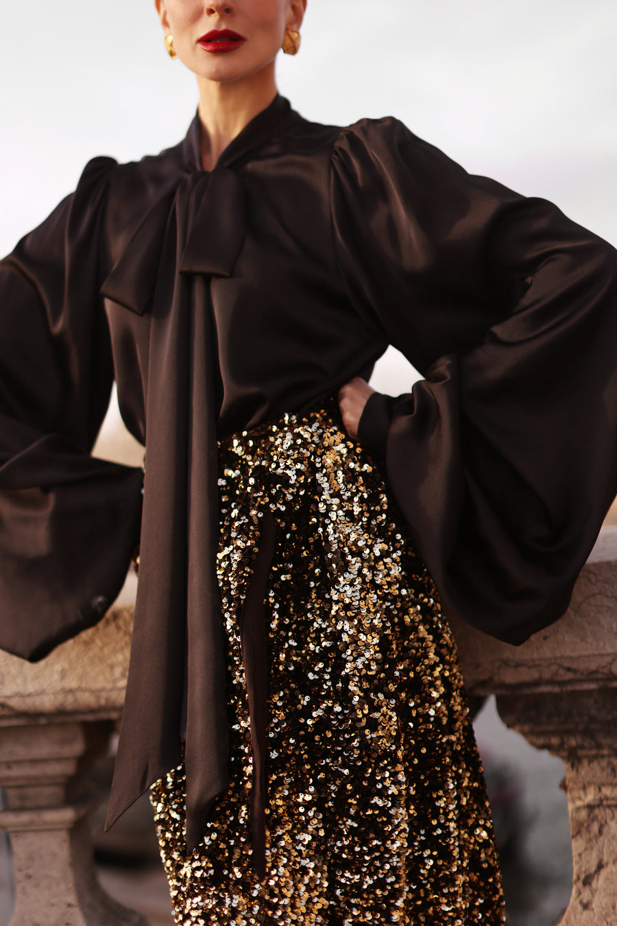 Black Baroque Blouse