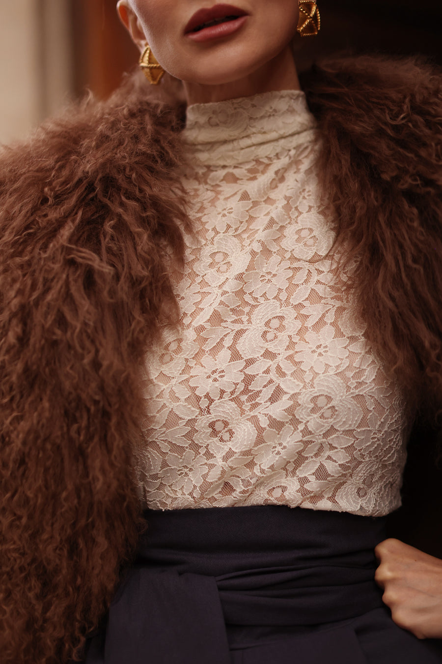 Marquise White Lace Blouse