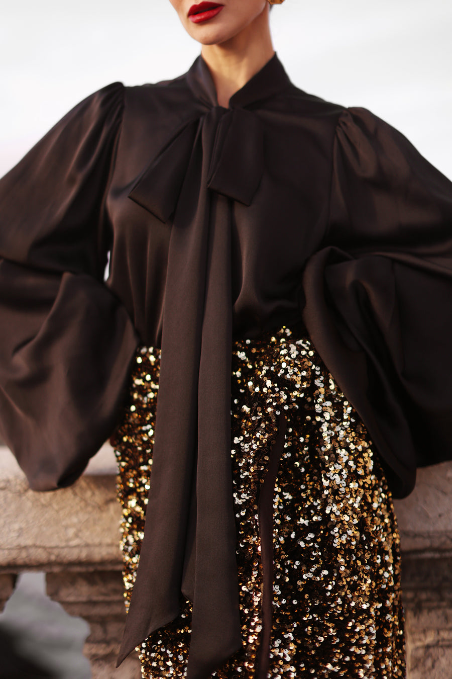 Black Baroque Blouse