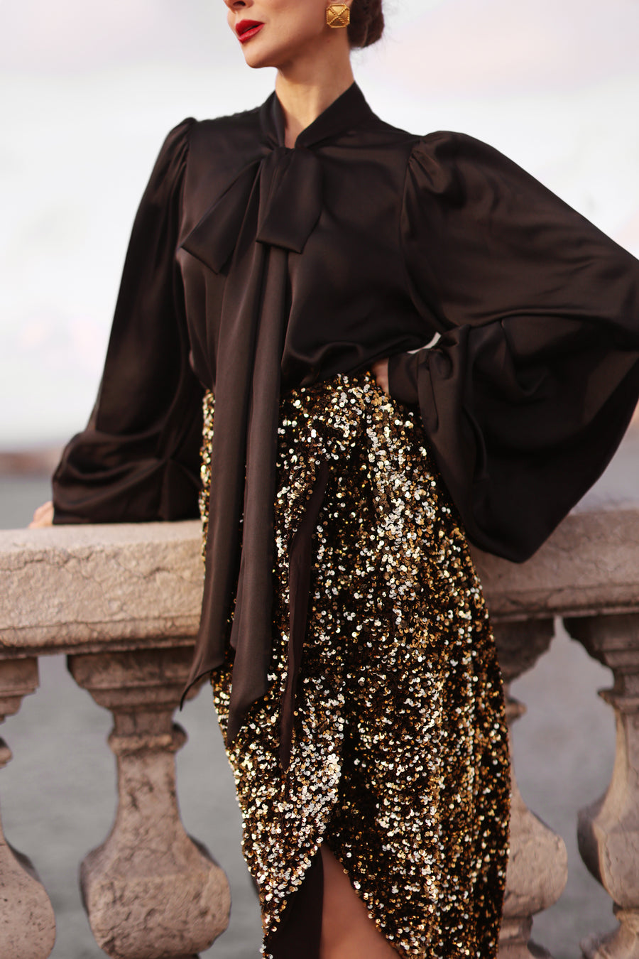 Black Baroque Blouse