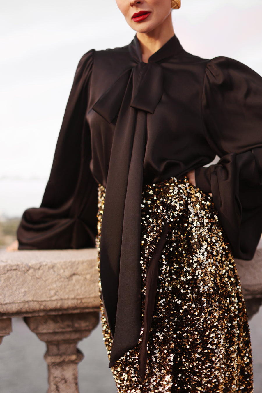 Black Baroque Blouse