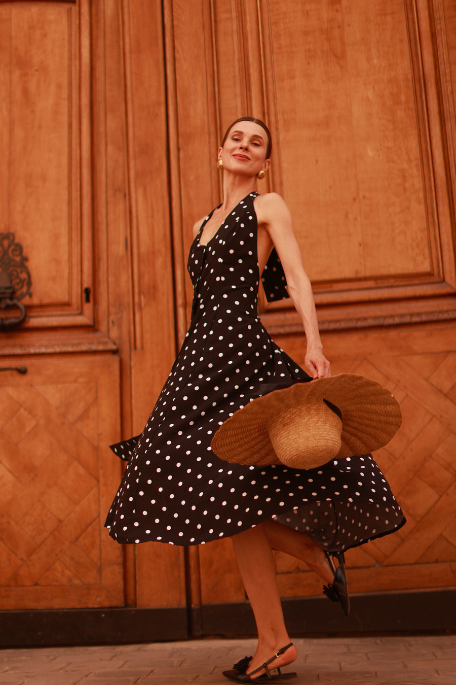 Polka Dot Halter Dress