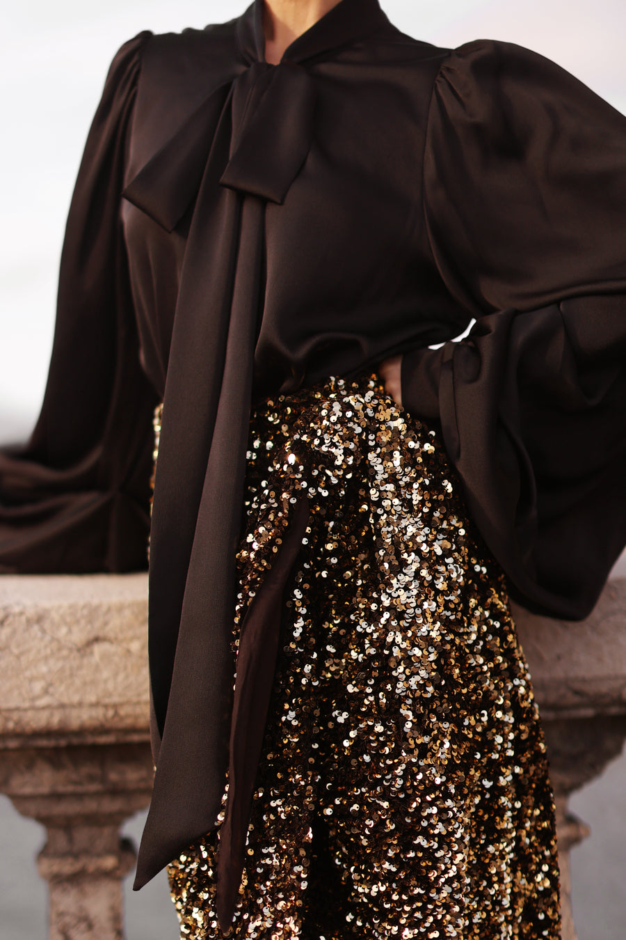 Black Baroque Blouse