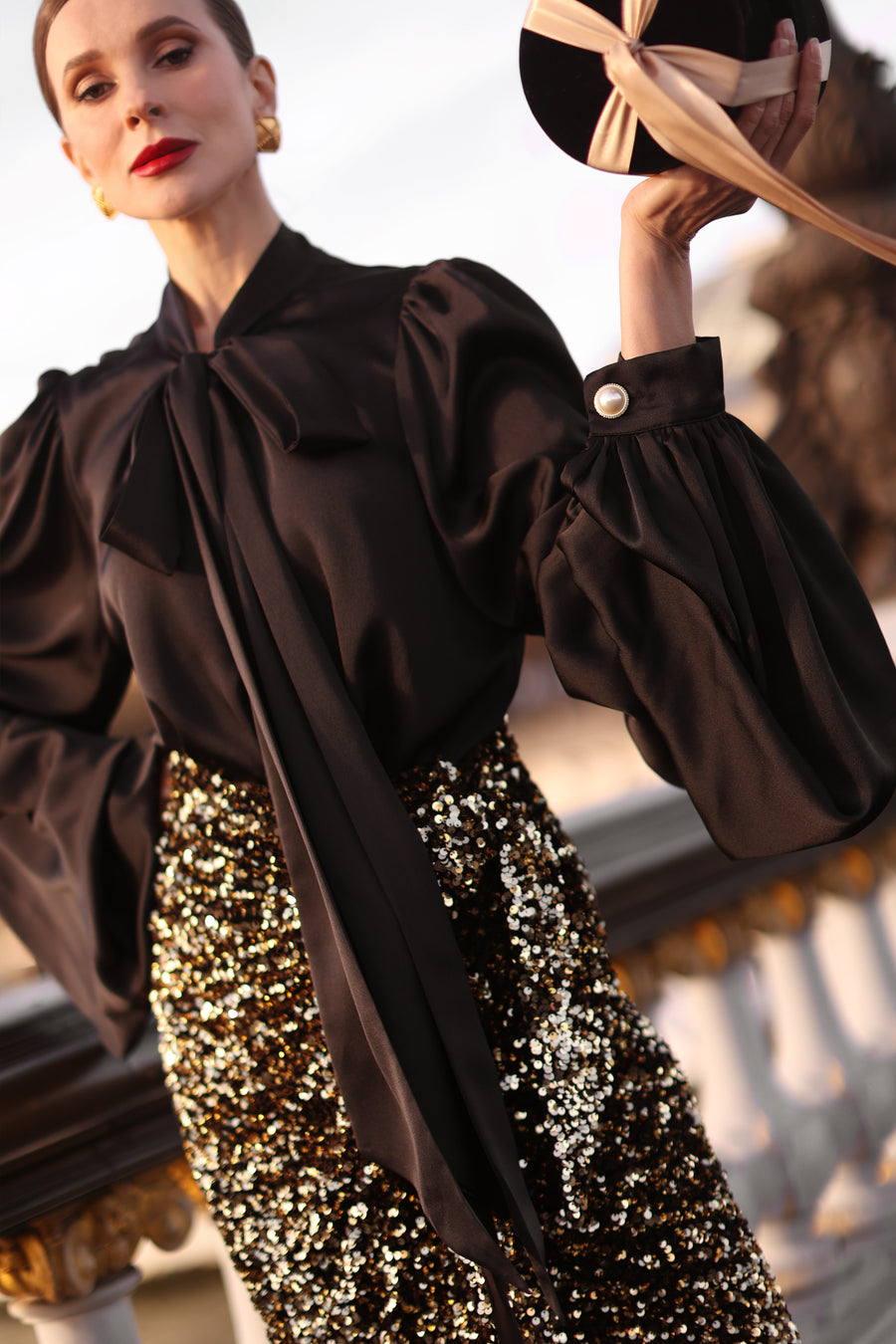 Black Baroque Blouse