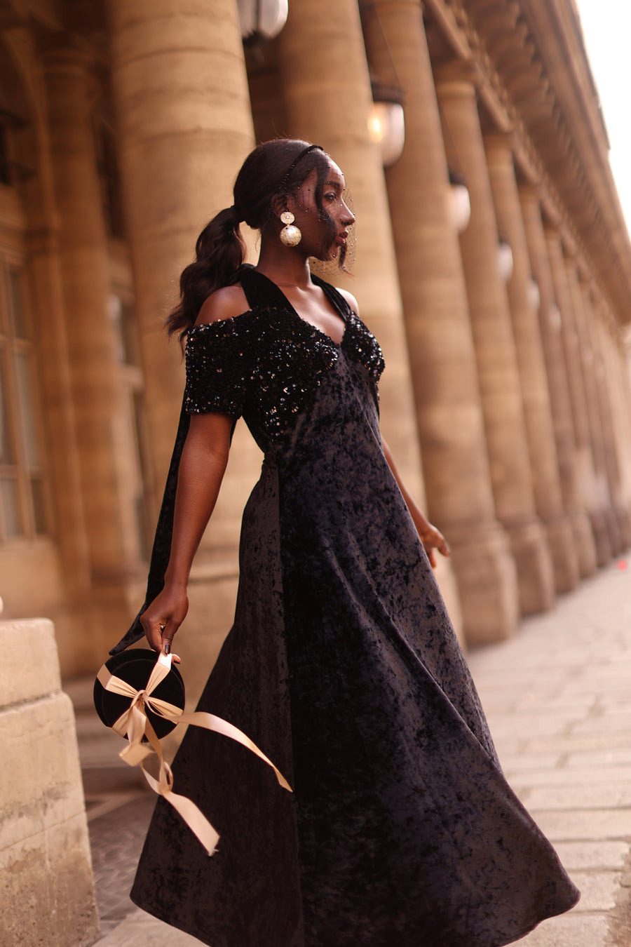 Bustier Sequin Swing Dress