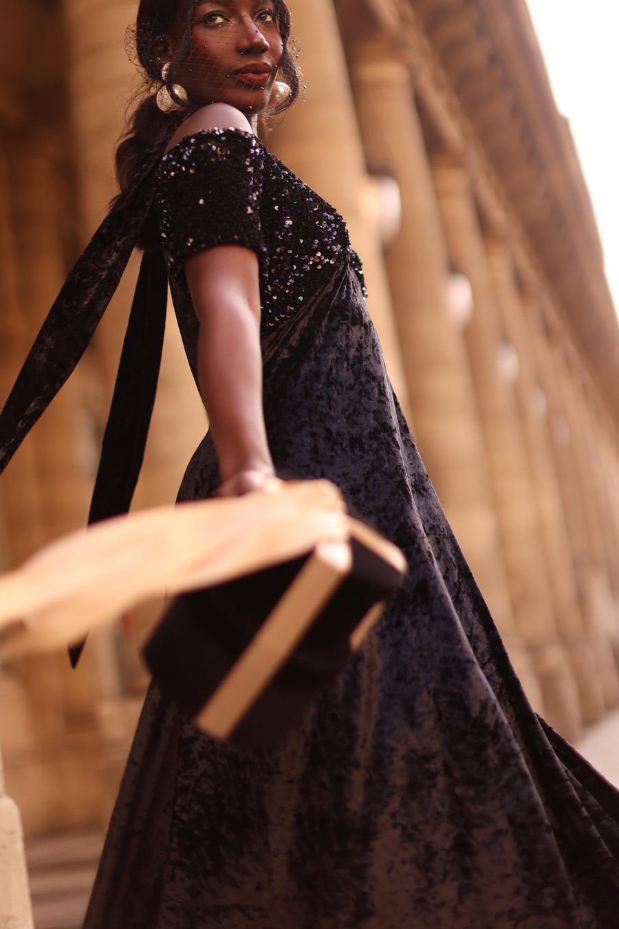 Bustier Sequin Swing Dress