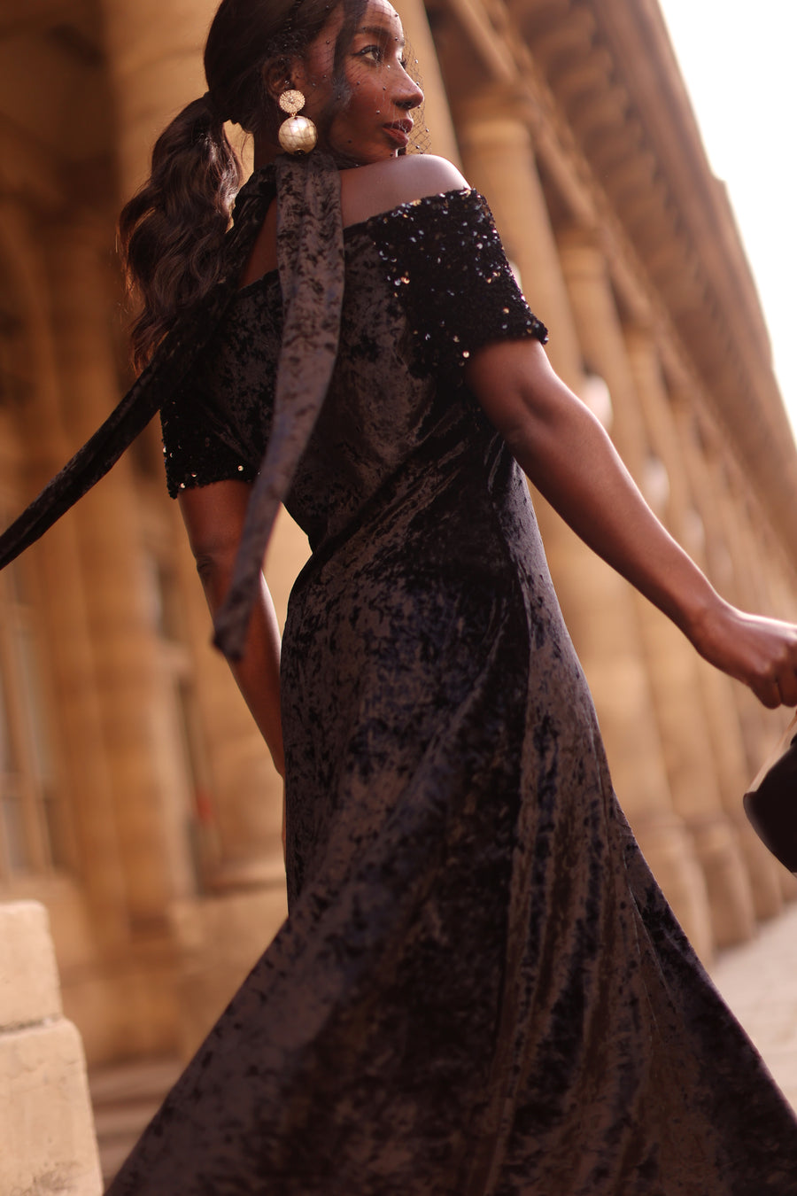 Bustier Sequin Swing Dress