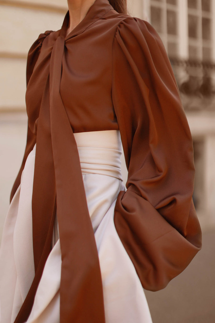 Brown Baroque Blouse