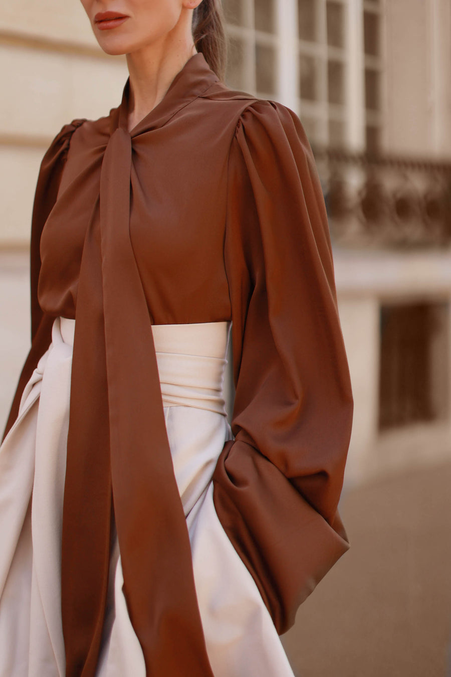 Brown Baroque Blouse