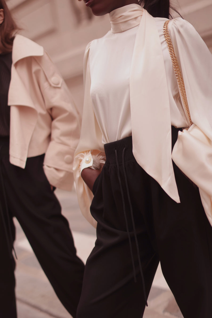 Black Soft Chic Trousers