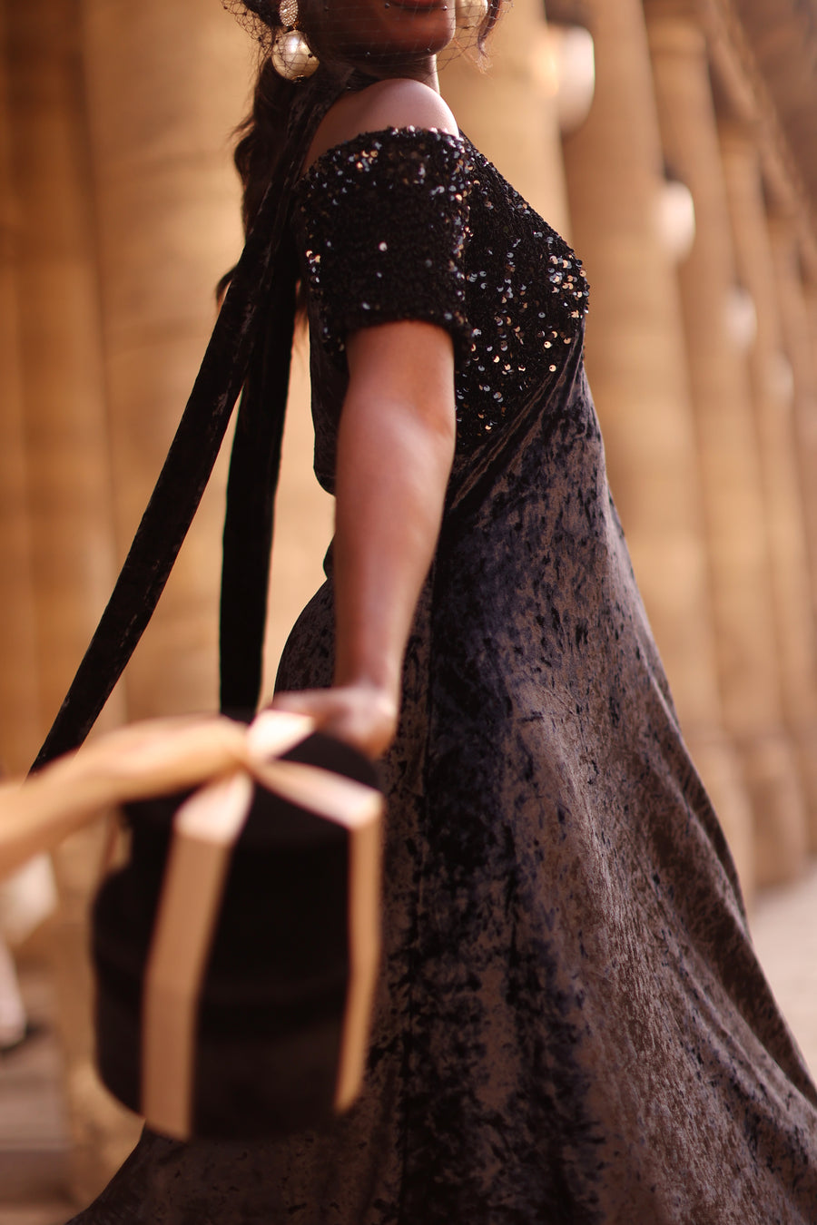 Bustier Sequin Swing Dress