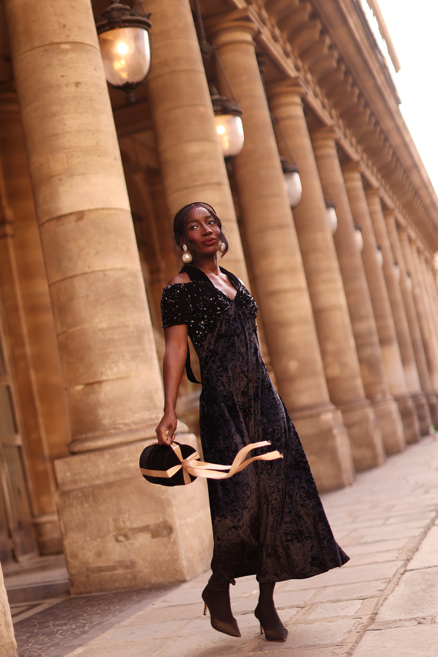 Bustier Sequin Swing Dress